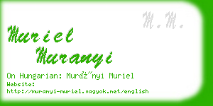 muriel muranyi business card
